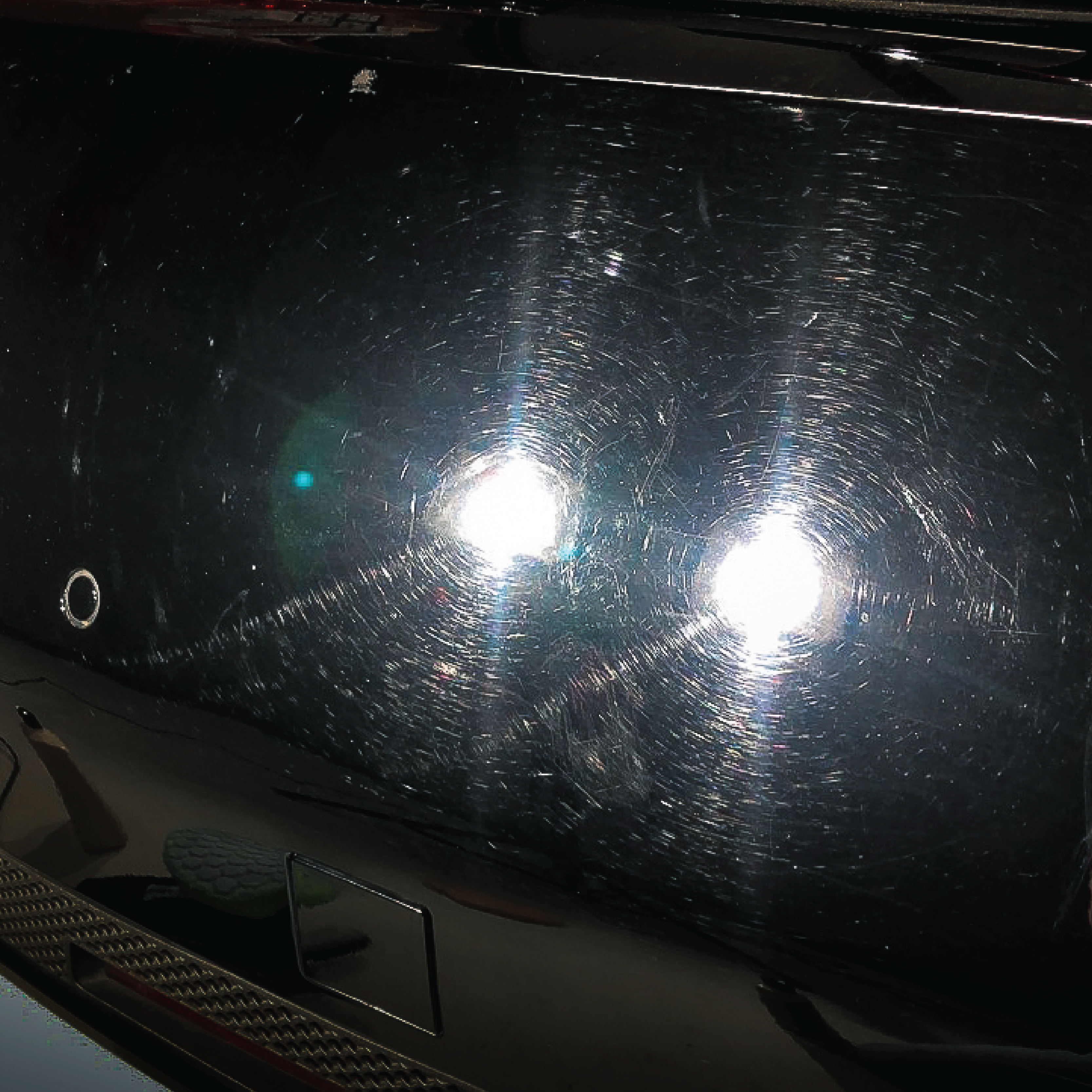 Vehicle with severely swirled and scratched paint